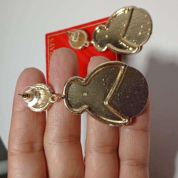 Happy Holiday's Mrs Claus Woman Earrings - Picture 2 of 6